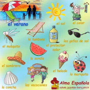 nauka języka hiszpańskiego - el verano