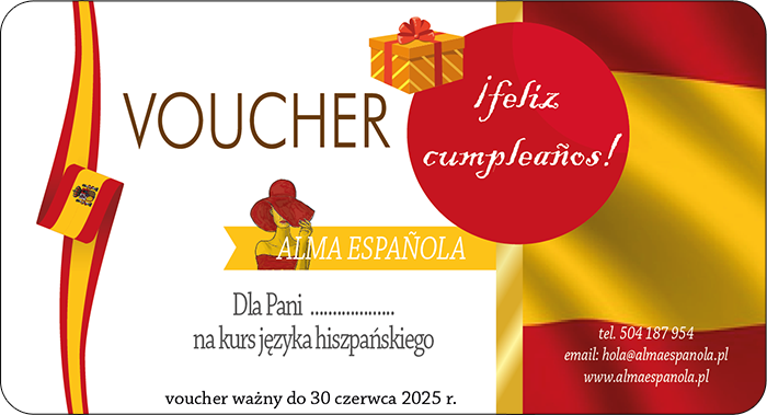 pomysł na prezent voucher na kurs języka hiszpańskiego portugalskiego