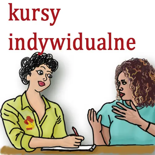 Grafika promująca indywidualne lekcje hiszpańskiego i portugalskiego sam na sam z lektorem.