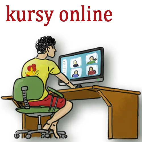 Grafika promująca kursy online hiszpańskiego i portugalskiego w szkole Alma Española.